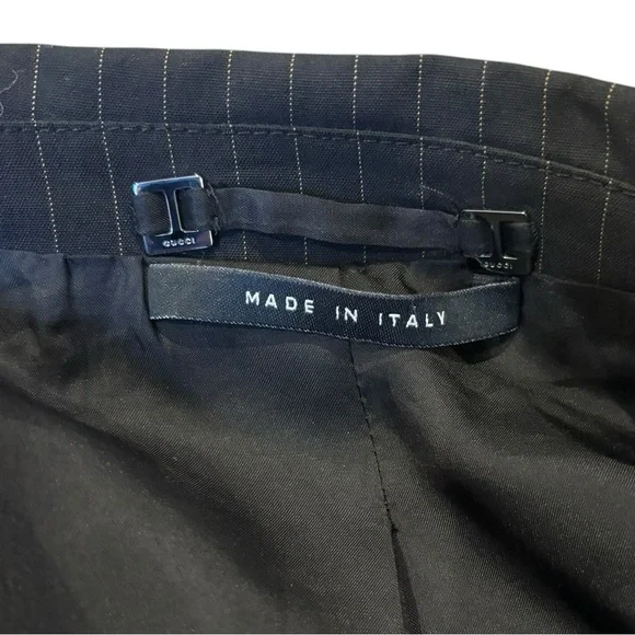 Vintage Gucci Woman’s Lana Wool Pin-Stripe Blazer